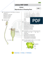 Sexual Reproduction in Flowering Plants - DPP 01 (Of Lecture 02) - Lakshya NEET 2025