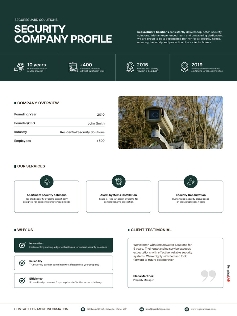 SecureGuard Solutions Company Profile | PDF | Business