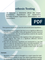 Hypothesis Testing Topic