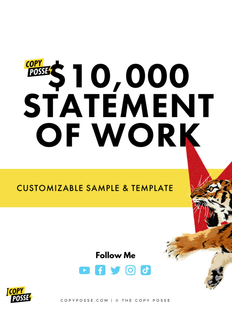 Statement of Work Template for Copywriting | PDF | Career & Growth