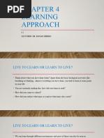 Learning Approach: 4.1 Lecturer: Dr. Koyar Sherko