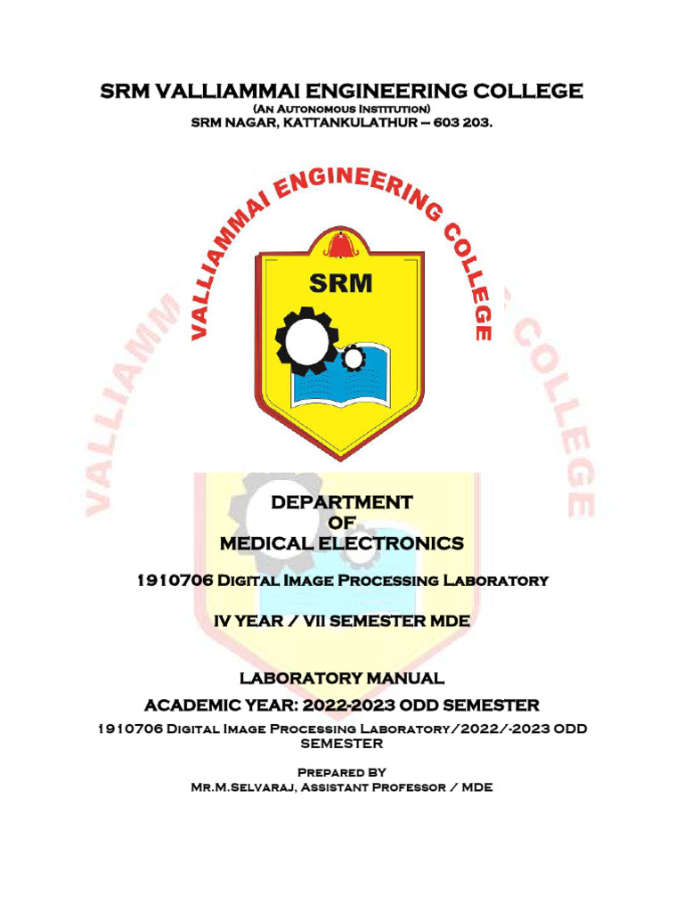 Digital Image Processing Lab Manual | PDF | Rgb Color Model | Image ...