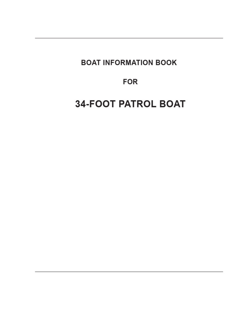34-Foot Patrol Boat Information Guide | PDF | Internal Combustion Engine