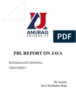PBL Report On Java