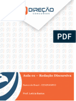 Redaçãosem Correçãopara Escrituráriodo Bancodo Brasil (Pós Edital) Aula 2