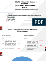 Supply Chain Strategy - For Procurement E-Procurement