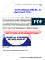 Paid Current Affairs of Pakistan 2023 MCQs All Latest Months MC