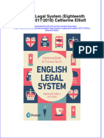 English Legal System Eighteenth Edition 2017 2018 Catherine Elliott Full Chapter