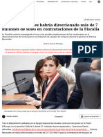 Patricia Benavides Habría Direccionado Más de 7 Millones de Soles en Contrataciones de La Fiscalía