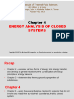 CHAPTER 4 - Energy Analysis of Closed Systems - Boundary Work