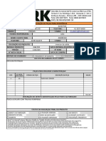 Ficha de Solicitação de Peças - Tork 2019