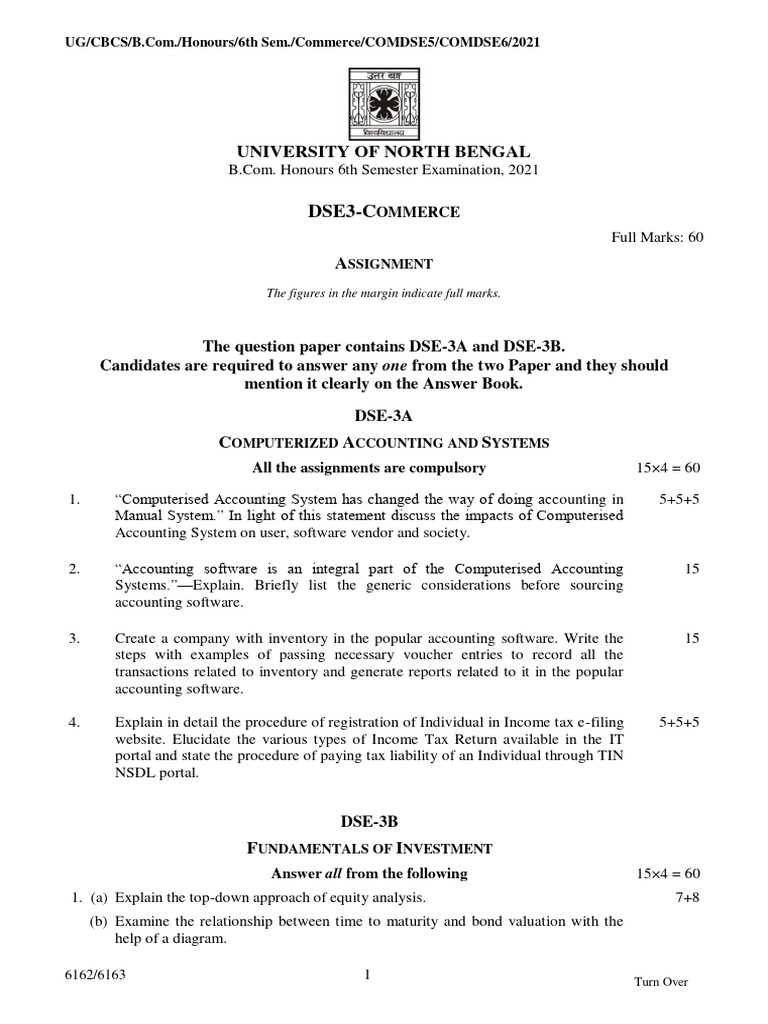 Fundamentals of Investment Question Paper | PDF | Investing | Accounting