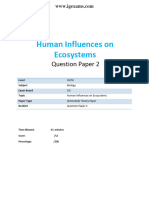 Human - Influences - On - Ecosystems - 2 QP
