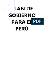 Plan de Gobierno para El Perú