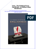 Englishness The Political Force Transforming Britain 1St Edition Ailsa Henderson full chapter