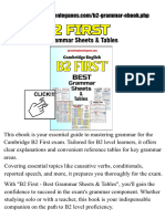 B2 First - Best Grammar Sheets and Tables