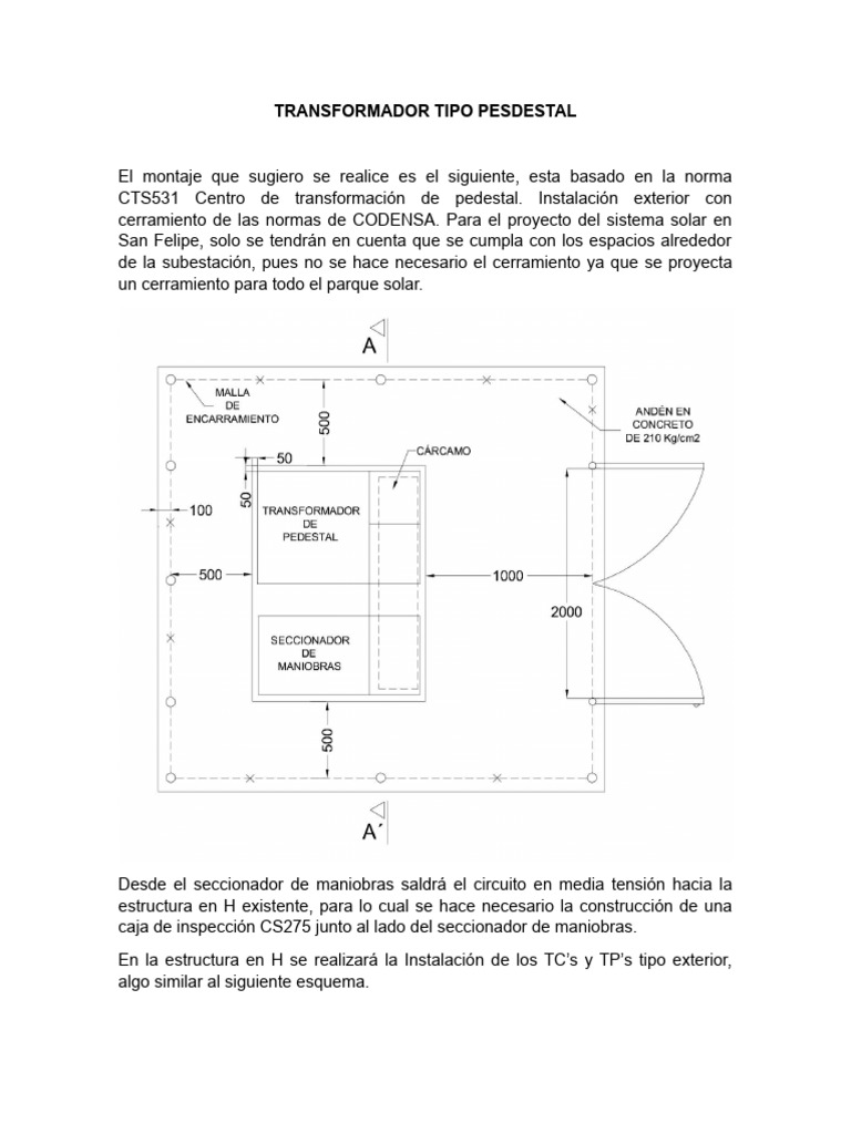 Transformador de Pedestal según NTC 5019 | PDF