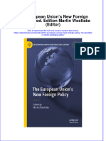 The European Unions New Foreign Policy 1St Ed Edition Martin Westlake Editor Full Download Chapter