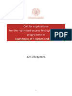 Bologna Economics of Tourism and Cities Abstract Bando ETAC 2024-2025