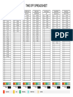 Time Off Spreadsheet Template