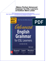 Practice Makes Perfect Advanced English Grammar For Esl Learners Second Edition Mark Lester Download PDF Chapter