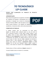 Projecto Tecnológico 12 Classe