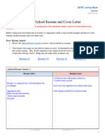 ANALYZE - A High School Resume and Cover Letter