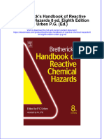 Brethericks Handbook of Reactive Chemical Hazards 8 Ed Eighth Edition Urben P G Ed Full Chapter