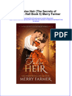 The False Heir The Secrets of Nedworth Hall Book 5 Merry Farmer Full Download Chapter