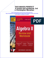 Practice Makes Perfect Algebra Ii Review And Workbook 3Rd Edition Christopher Monahan download pdf chapter