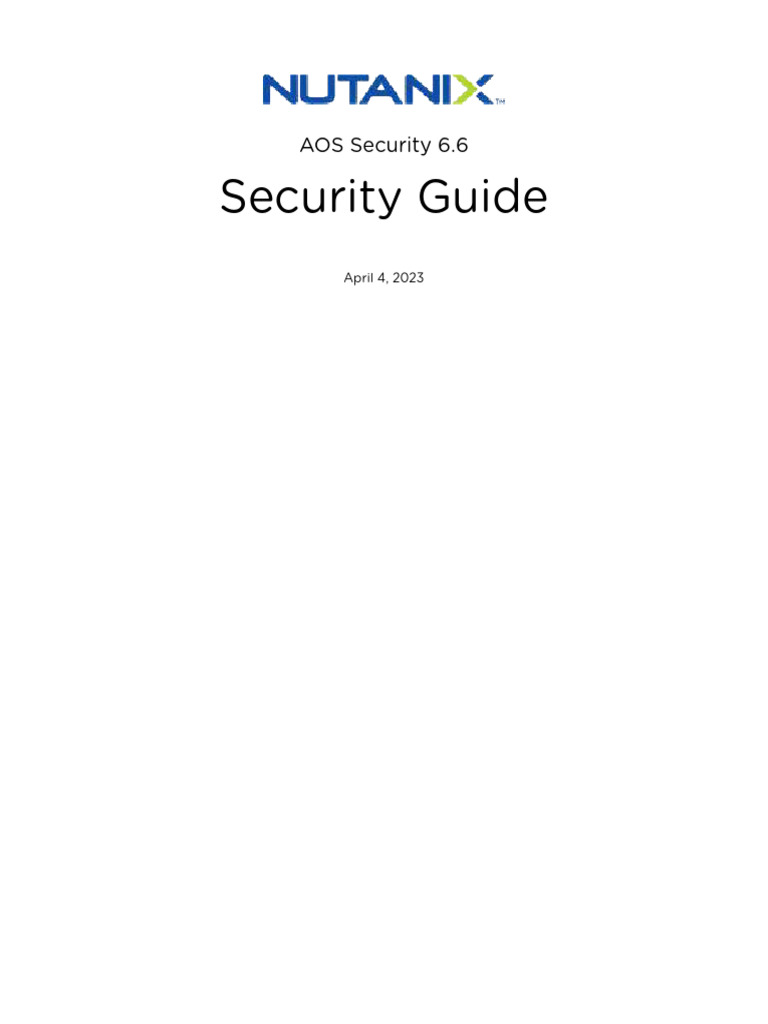 Nutanix Security Guide for IT Admins | PDF | Computer Security | Security