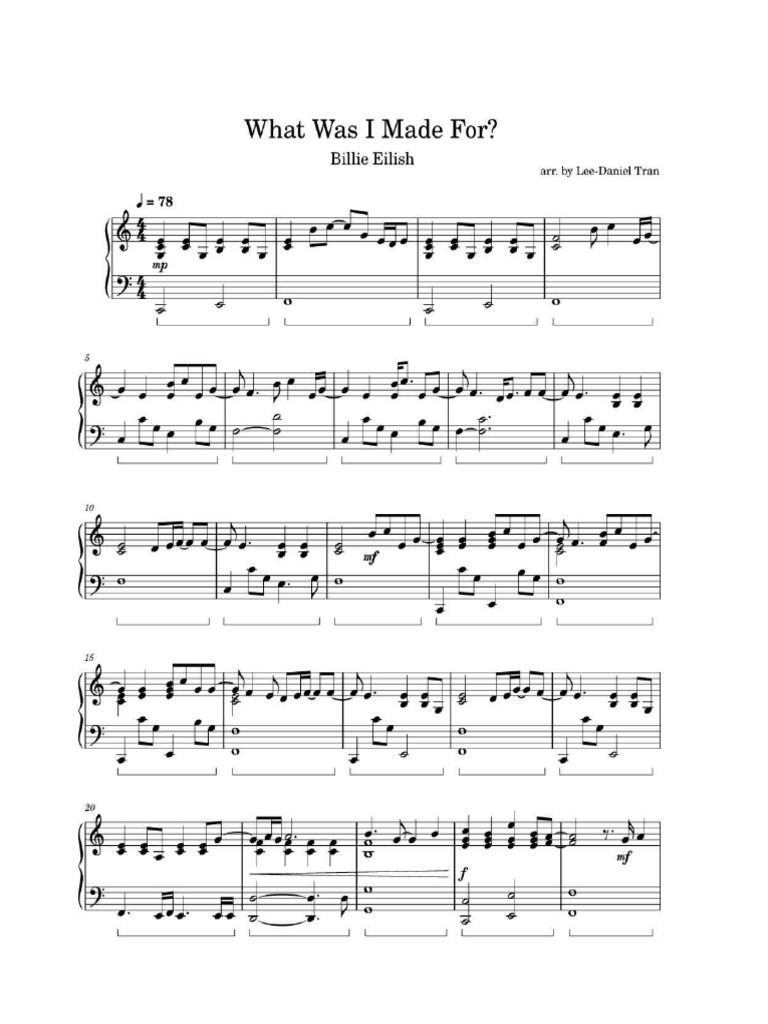 What Was I Made For | PDF