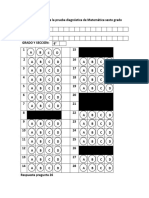 6° Ficha de Respuesta - MATEMATICA