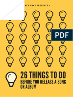 26 Things Before You Release A Song or Album