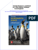 Environmental Science A Global Concern 15Th Edition William Cunningham Full Chapter