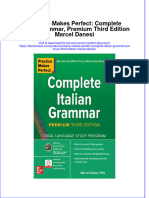 Practice Makes Perfect Complete Italian Grammar Premium Third Edition Marcel Danesi download pdf chapter