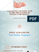 Folic Acid in The Prevention of Neural Ube Defect