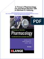 Katzung Trevors Pharmacology Examination and Board Review 12Th Edition Bertram G Katzung Full Chapter