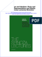 Pragmatism and Idealism Rorty and Hegel On Representation and Reality The Spinoza Lectures Brandom Download PDF Chapter