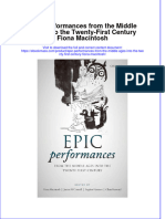Epic Performances From The Middle Ages Into The Twenty First Century Fiona Macintosh Full Chapter