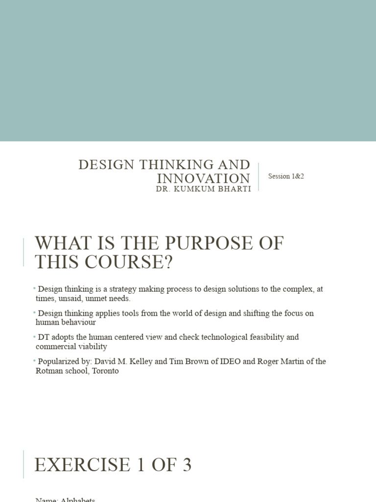Session 1&2 DTI 2024 | PDF | Design Thinking | Innovation
