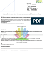 Balance Confirmation Along With Statement of Accounts & No Claim Certificate