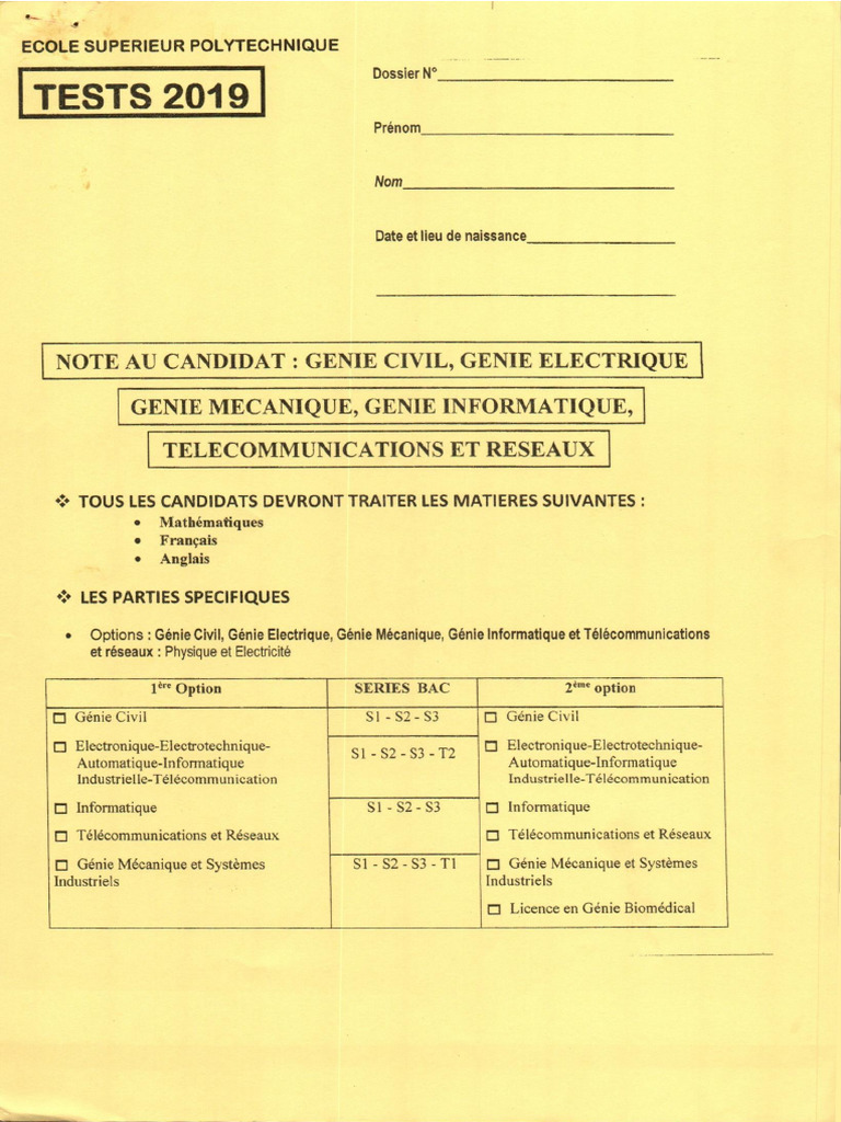 Test 2019 | PDF
