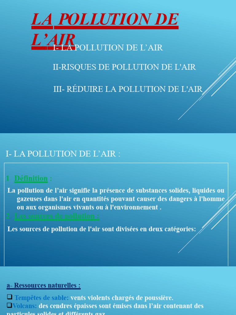 La Pollution de l Air Cours Ppt 4 (1) | PDF