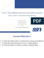 Unit IV Topic 2 Diodes - Characteristics and Applications