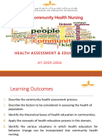 Week 3 Health Assessment and Education