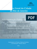 Arquivo Geral Da Cidade Do Rio de Janeiro: Administração Pública Municipal: A Estrutura e Os Titulares
