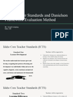 Core Teacher Standards and Danielson Framework Evaluation Method