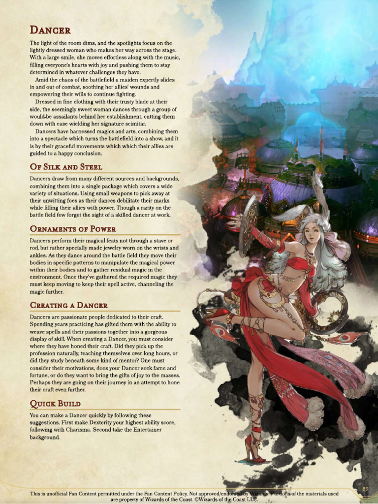 Dancer Class D&D | PDF
