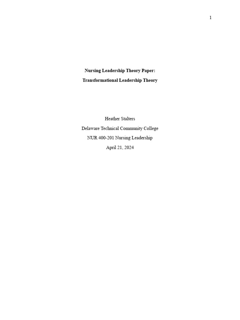 nursing-leadership-theory-paper-pdf-leadership-transformational